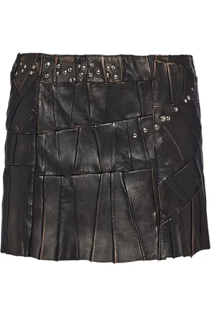 Prada Patchwork-Minirock mit Nieten