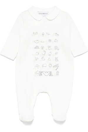 Emporio Armani Pyjama mit Motiv-Stickerei