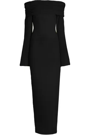 SER.O.YA Geripptes Galleria Maxikleid