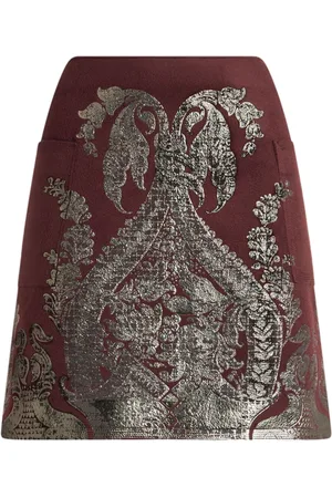 Etro Minirock mit Print im Metallic-Look