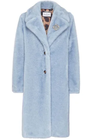 Philipp Plein Mantel aus Faux Fur mit Applikation