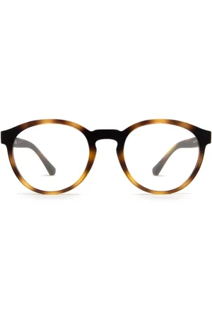 Emporio Armani Runde Sonnenbrille in Schildpattoptik