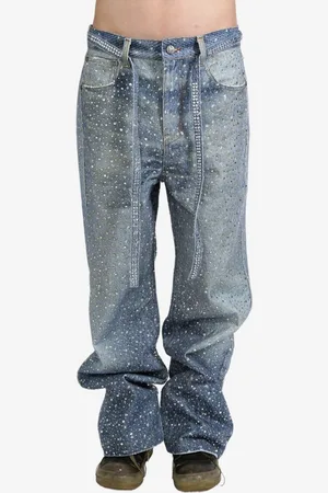 BIRTH OF ROYAL CHILD Rhinestone-embellished wide-leg jeans