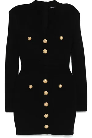 Balmain Kleid mit Zierknöpfen