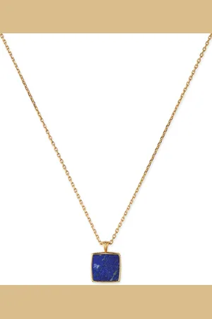 EMANUELE BICOCCHI Halskette mit eckigem Lapislazuli-Anhänger
