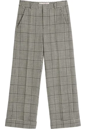 VALENTINO GARAVANI Karierte Wollhose mit Umschlag
