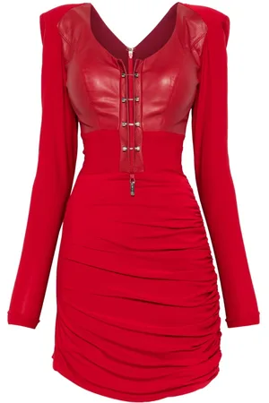 MITILIANE COUTURE Leder-Minikleid mit Piercing-Detail