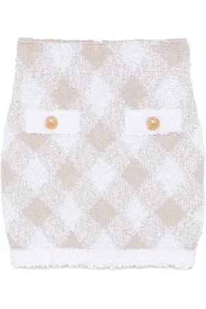 Balmain Minirock mit Argyle-Muster