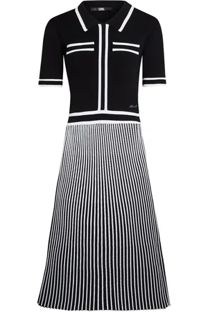 Karl Lagerfeld Plissiertes Strickkleid