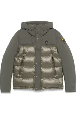 Blauer Gefütterte Kapuzenjacke