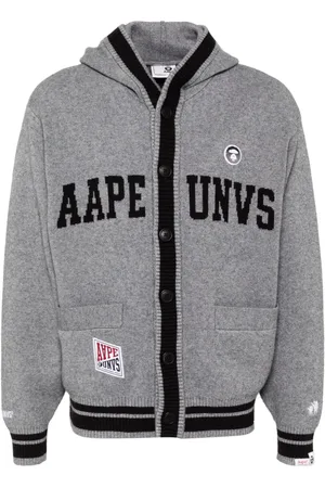 A Bathing Ape Intarsien-Cardigan mit Logo