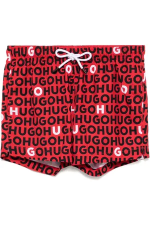 HUGO BOSS Badeshorts mit Logo-Print