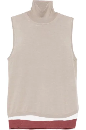 LORENA ANTONIAZZI Top mit gestreiftem Saum
