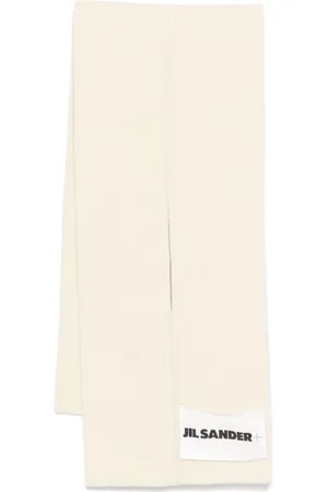 Jil Sander Schal mit Logo-Patch