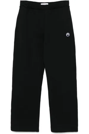 Marine Serre Fleece-Jogginghose mit Mond-Logo