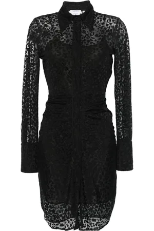 Alexander McQueen Devoré-Minikleid mit Leopardenmuster