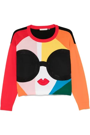 ALICE+OLIVIA Gleeson Staceface Pullover