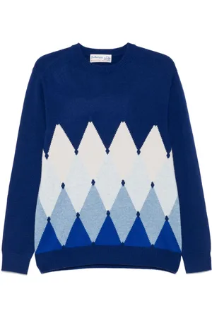 BALLANTYNE Pullover mit Argyle-Intarsie