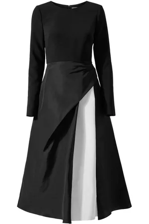 Carolina Herrera Midikleid im Layering-Look
