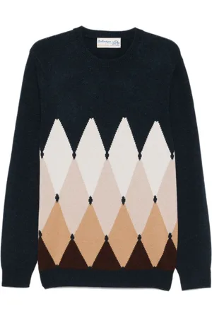 BALLANTYNE Pullover mit Argyle-Intarsie