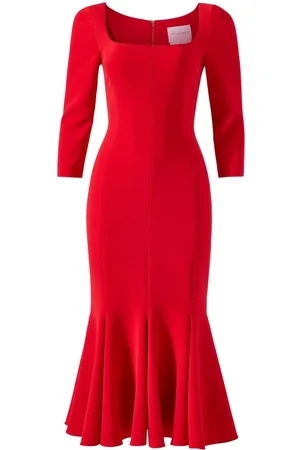 Carolina Herrera Trumpet Midikleid