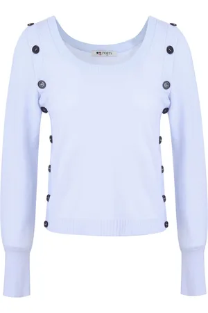 PORTS 1961 Pullover mit Kontrastknöpfen