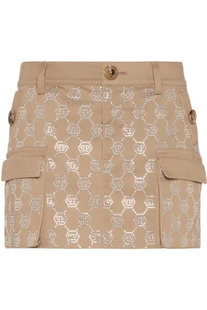 Philipp Plein Minirock mit Kristall-Monogramm