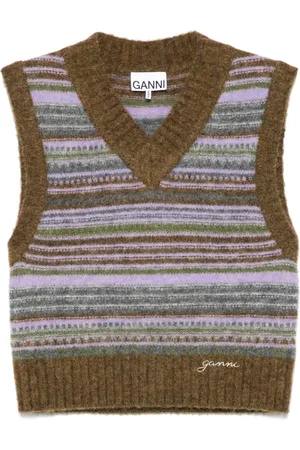 Ganni Gestreiftes Trägershirt
