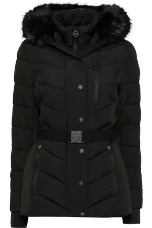 Michael Kors Scuba-Mantel mit Faux Fur
