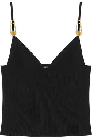 VERSACE Safety Pin Cropped-Top