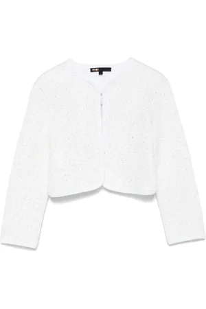Maje Cropped-Cardigan mit Strass