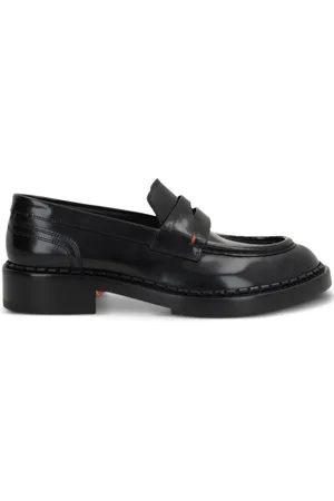 santoni X 10 Corso Como Penny-Loafer aus gebürstetem Leder