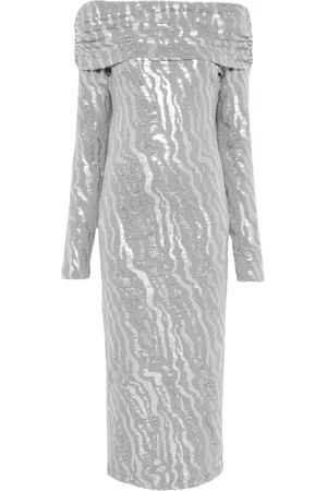 ROTATE Midikleid mit Pailletten