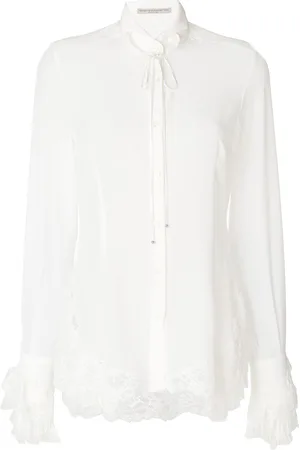 ERMANNO SCERVINO Seidenbluse mit Rüschenborten