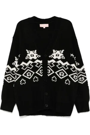 BAPY Cardigan mit Intarsienmuster