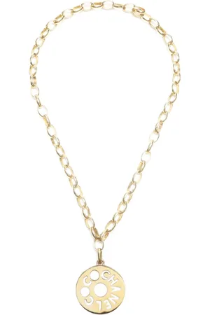CHANEL 1990 Halskette mit Cut-Out-Logo-Anhänger