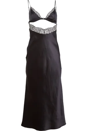 FLEUR DU MAL Rose Camisole-Kleid mit Perlen