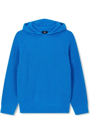 Studio Tomboy Gestrickter Hoodie mit Intarsien-Logo