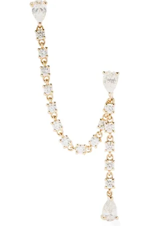 Anita 14kt Gelbgold-Hängeohrring mit Diamant