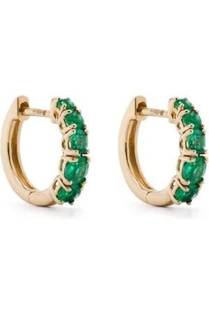 Anita 18kt Gelbgoldohrringe mit Smaragd