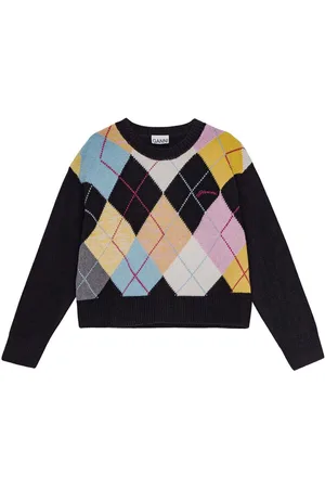 Ganni Pullover mit Rautenmuster