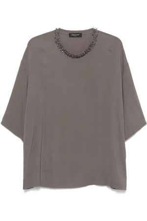 Fabiana Filippi Bluse mit Perlenverzierung