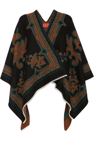 La DoubleJ Poncho mit abstraktem Muster