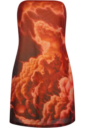 Alexander Wang Kristallverziertes Minikleid mit Wolken-Print