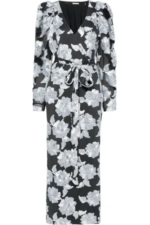 ROTATE Flower Mesh-Maxikleid