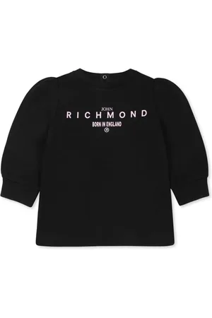 John Richmond Langärmeliges Kleid mit Logo-Print