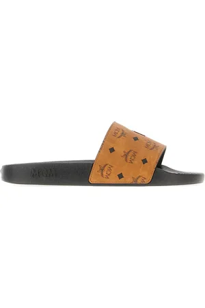MCM Slipper aus Canvas mit Print