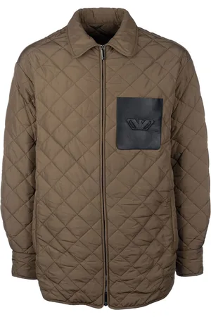 Emporio Armani Gesteppte Jacke mit Logo-Prägung