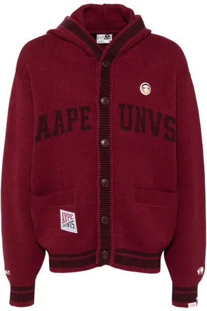 A Bathing Ape Intarsien-Cardigan mit Logo