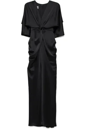 Amsale Fließendes Kleid mit drapierten Ärmeln